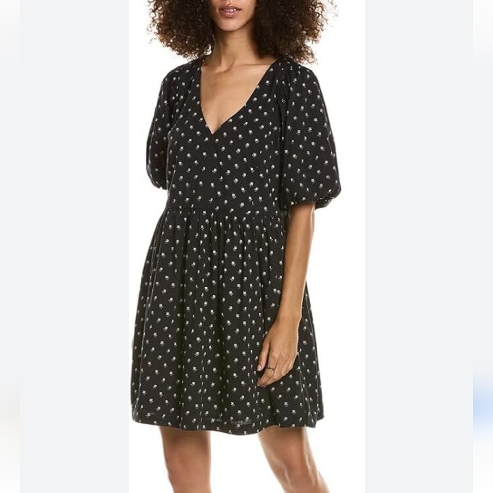 Madewell ikat floral mini dress